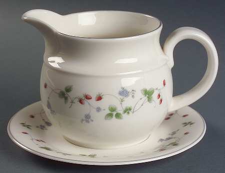 Strawberry Fayre Red Gravy Boat & Underplate
