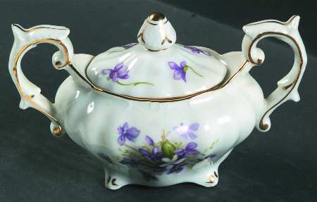 Spring Violets Sugar Bowl & Lid by Rossetti