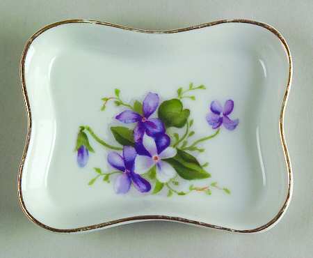 Spring Violets 3" Rectangular Ashtray