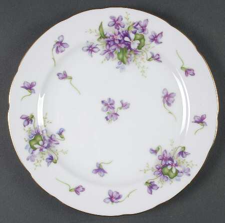 Spring Violets Salad Plate