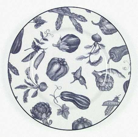 Toile De Legumes Black by Royal Stafford