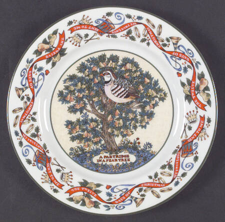 Twelve Days of Christmas Salad Plate