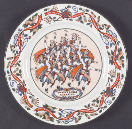 Twelve Days of Christmas Salad Plate