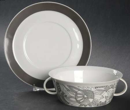 Zehlendorf Flat Cream Soup Bowl & Saucer Set