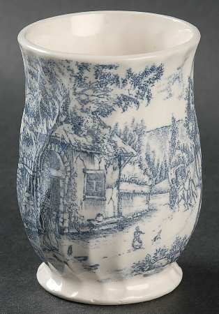 Country French Blue China Bathroom Tumbler
