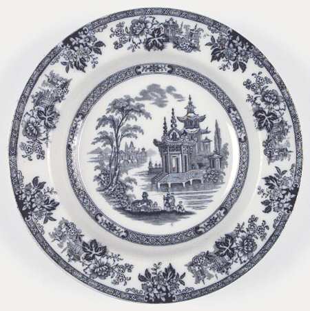 Madras (Transferware, No Trim) Rim Soup Bowl