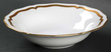 Marie Antoinette Gold on White Fruit/Dessert (Sauce) Bowl
