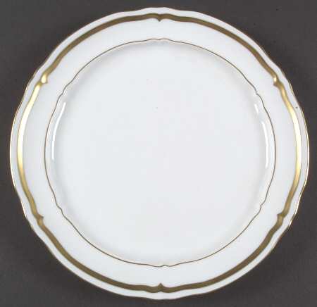 Marie Antoinette Gold on White Small Dinner Plate