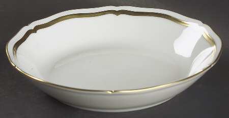 Marie Antoinette Gold on White Coupe Soup Bowl