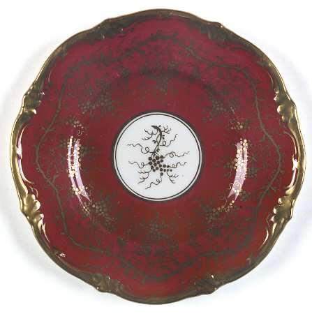 King's Plate Cranberry Bread & Butter Plate