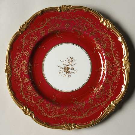 King's Plate Cranberry Salad Plate