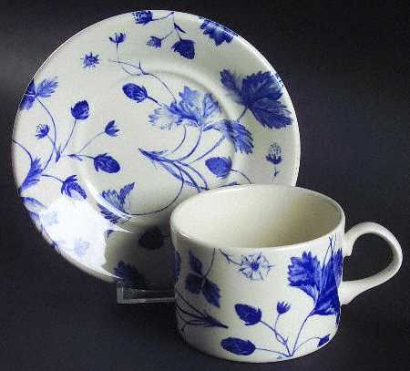 Blue Alpine Flat Cup & Saucer Set