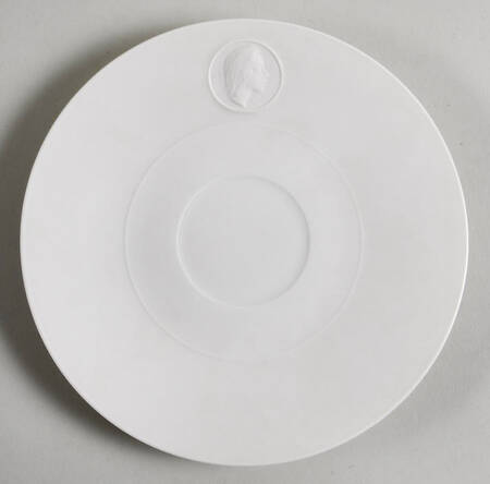 Arcadia Cream--White Saucer for Flat Demitasse Cup