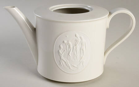 Arcadia Cream--White Teapot No Lid