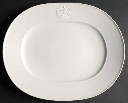 Arcadia Cream--White 15" Oval Serving Platter