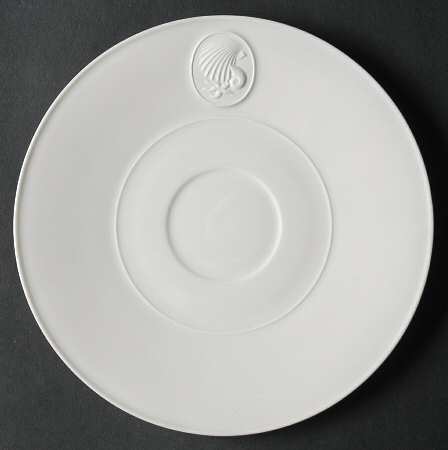 Arcadia Cream--White Saucer for Footed Cup