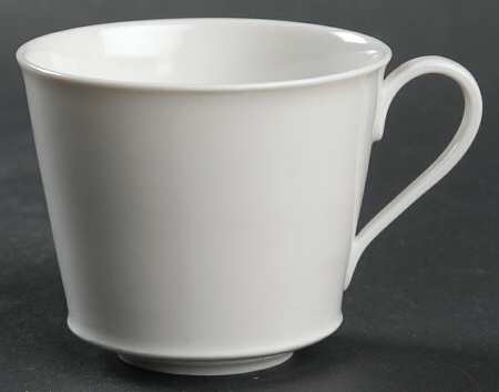 Arcadia Cream--White Flat Demitasse Cup