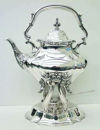 Georgian Rose (Sterling, Hollowware) Kettle, Stand & Burner
