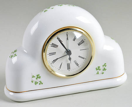 Trellis Shamrock Giftware Mantel Clock