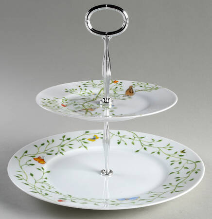 Histoire Naturelle 6 5/8"-10"  2 Tiered Serving Tray (Dp, Sp) HC