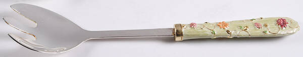 Old Country Roses Chintz Collection Salad Serving Fork with Stainless Prongs