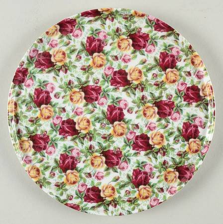 Old Country Roses Chintz Collection Round Melamine Tea Tile