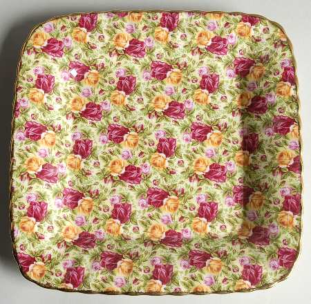 Old Country Roses Chintz Collection 9" Square Tray
