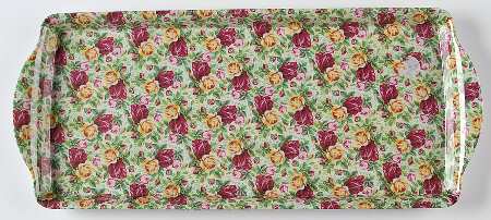 Old Country Roses Chintz Collection 15" Handled Melamine Sandwich Tray
