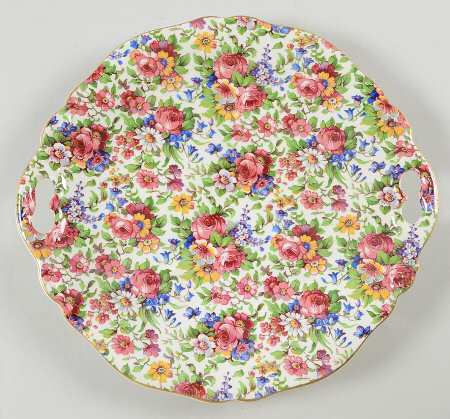 Summertime (Post 1960, White Background, Gold Trim) by Royal Winton