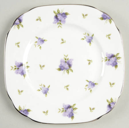 Lilac Lane Platinum Square Bread & Butter Plate