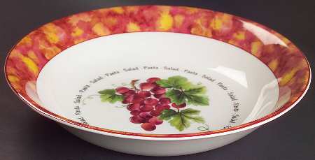Vintage Grape 13" Pasta Serving Bowl