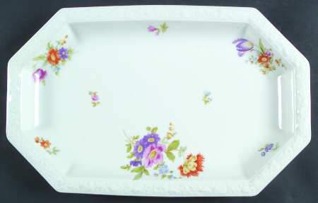 Flowers (Maria Stamp) 14" Oval Serving Platter by Rosenthal - Continental