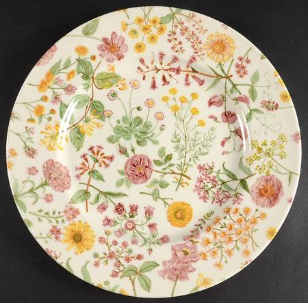 Hedgerow (Earthenware, Wildflowers) 12" Chop Plate (Round Platter)