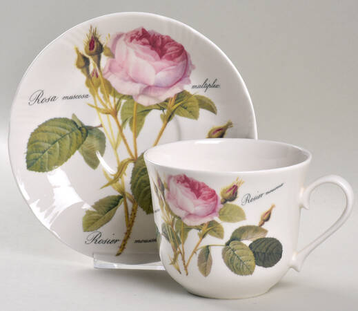 Redoute Roses Breakfast Cup & Saucer Set