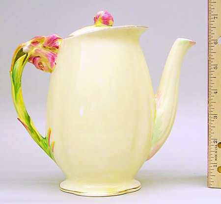Tiger Lily Cream Coffee Pot & Lid