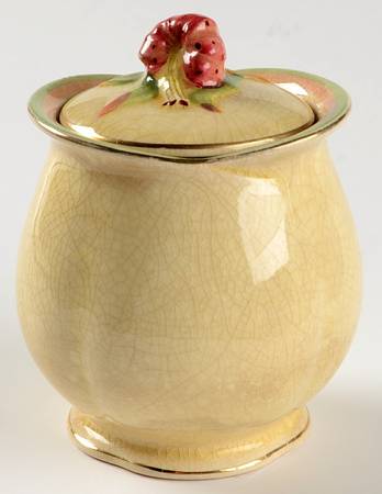 Tiger Lily Cream Sugar Bowl & Lid
