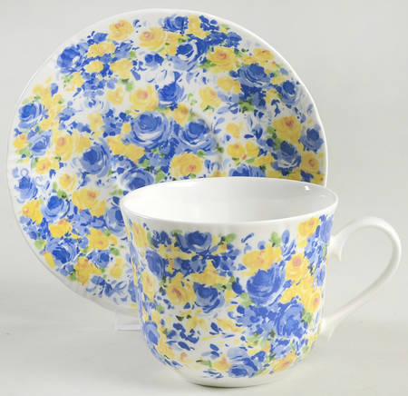 Summertime Flat Cup & Saucer Set