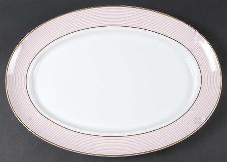 Crinoline Pink 16" Oval Serving Platter