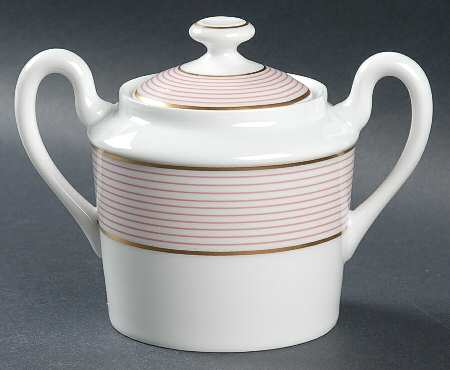 Crinoline Pink Sugar Bowl & Lid