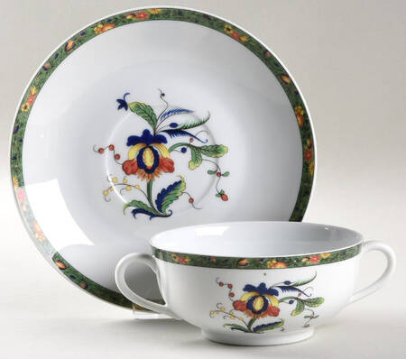 Louviers Flat Cream Soup Bowl & Saucer Set