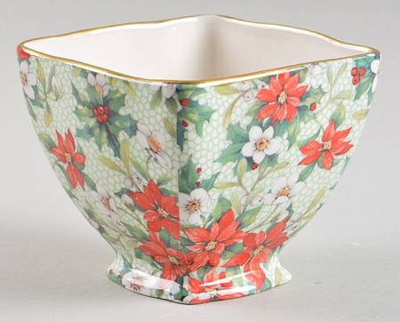 Christmas Chintz (Earthenware, Circa1995) Open Sugar Bowl by Royal Winton