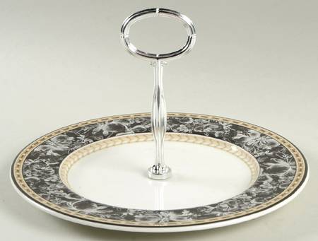 Provence Noir Round Serving Plate with Handle (SP)