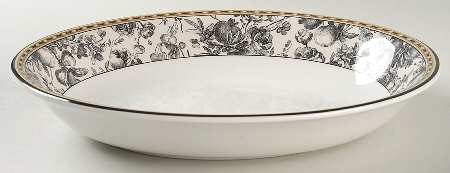 Provence Noir 10" Oval Vegetable Bowl