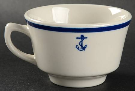 U S Navy Mess China Wardroom Officers Footed Cup