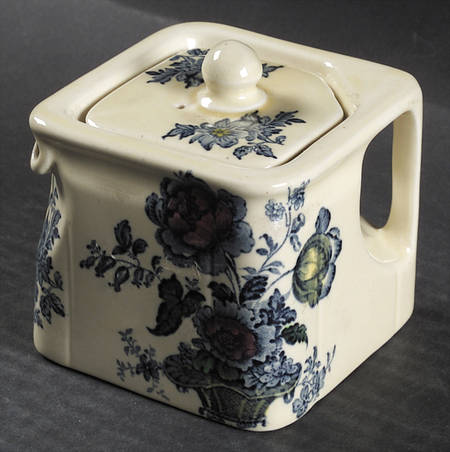 Charlotte Blue Multicolor (Multisided) Individual Cube Teapot & Lid