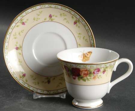Seasons of Colour (Spring Garden) Footed Cup & Saucer Set