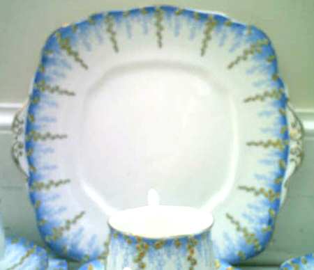 April Showers Handled Cake Plate