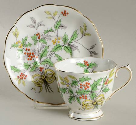 Flower of The Month (Countess Shape) Footed Cup & Saucer Set