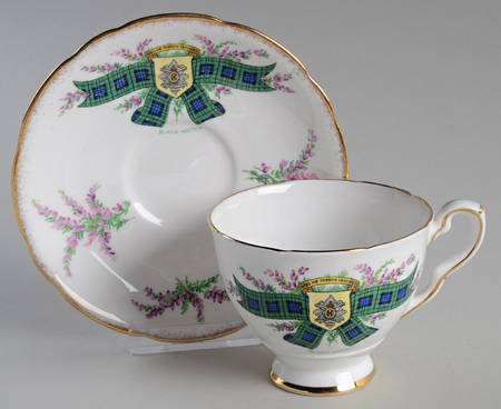 Tartan Series Footed Cup & Saucer Set
