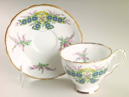 Tartan Series Footed Cup & Saucer Set